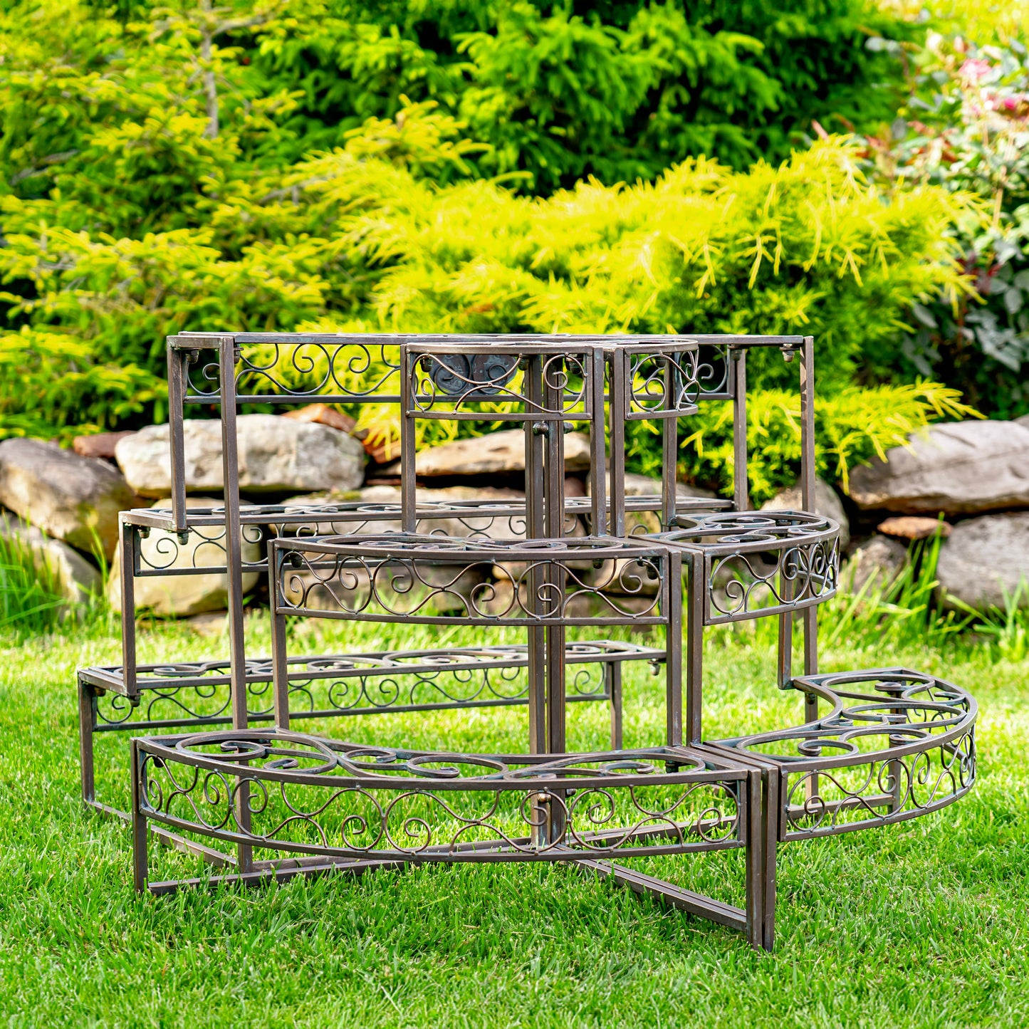 Three Tier Metal Plant Stand Display