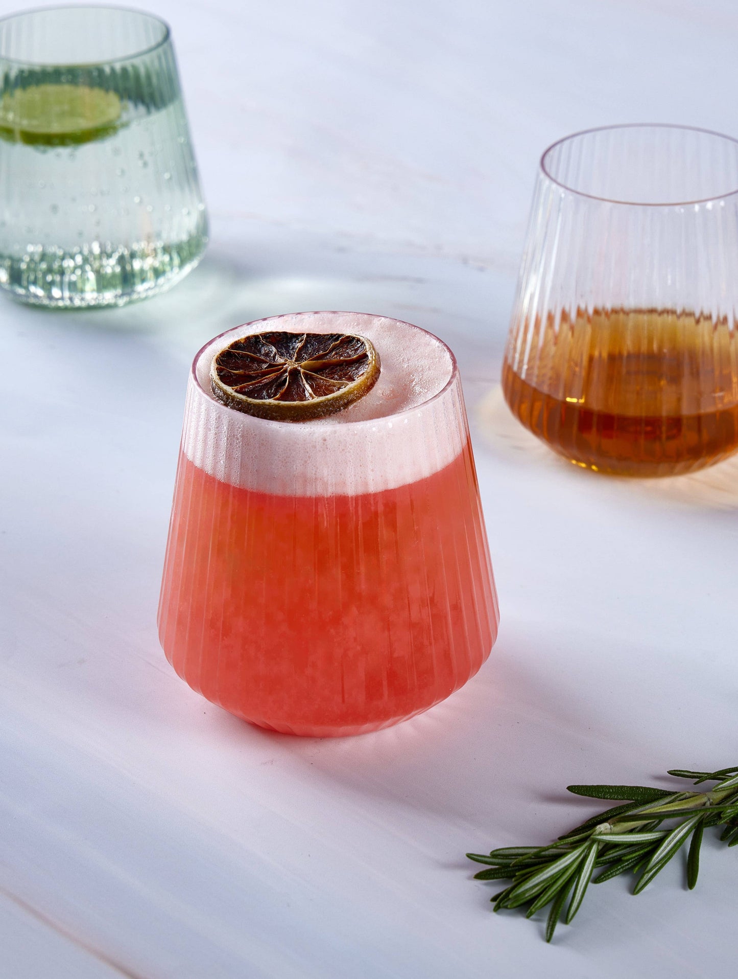 Upscale RIBBED Assorted Plastic Goblets - 8 Cups Per Pack