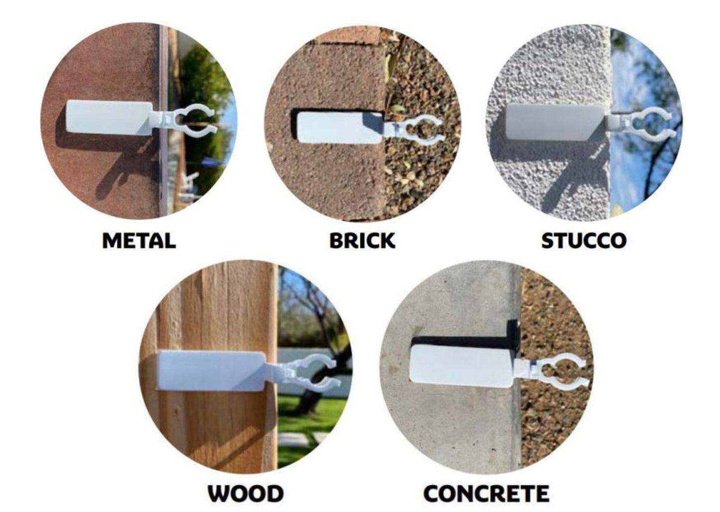 Anywhere Outdoor Sticky Adhesive Clips