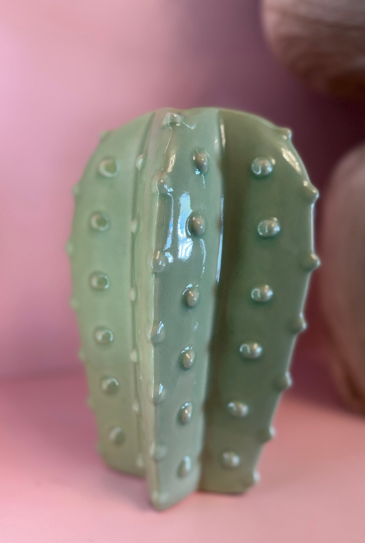 Sage Green Ceramic Cactus Vase