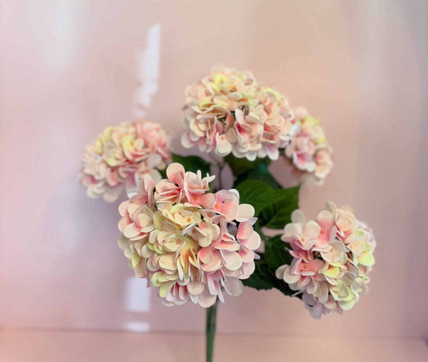 Real Touch Large Bloom Pink Hydrangea Bush