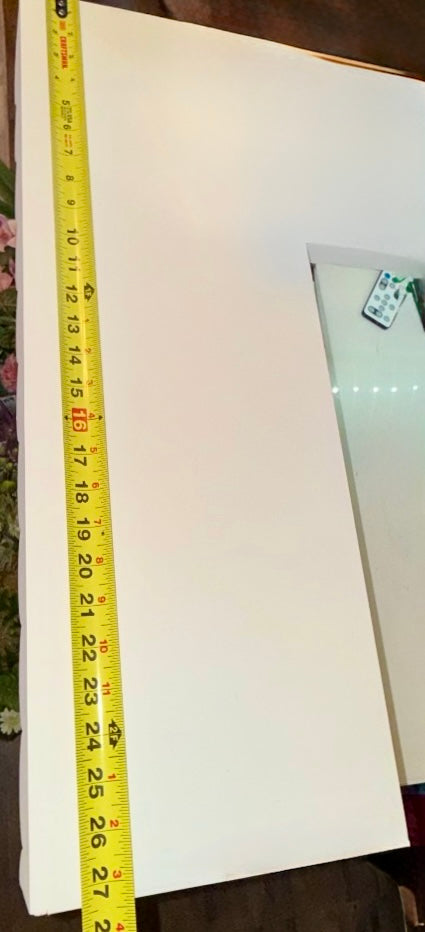 Custom Pink & White Scalloped Retail Counter