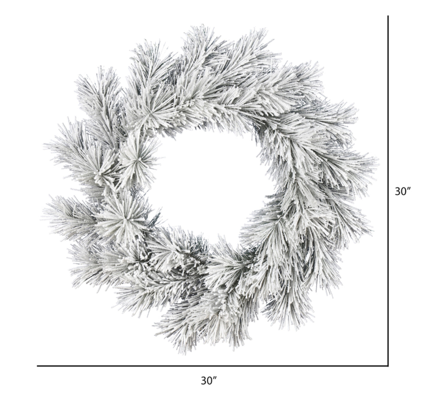 Frosted Beckett Pine Artificial Christmas Wreath, Unlit