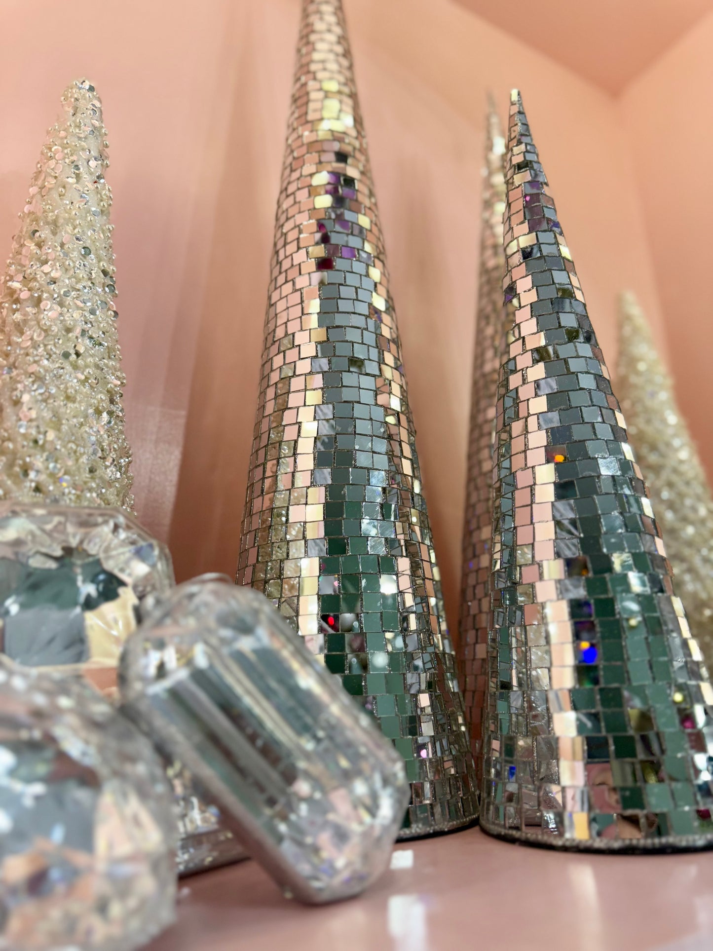 Luminous Mirror Ball Trees-Set of 3