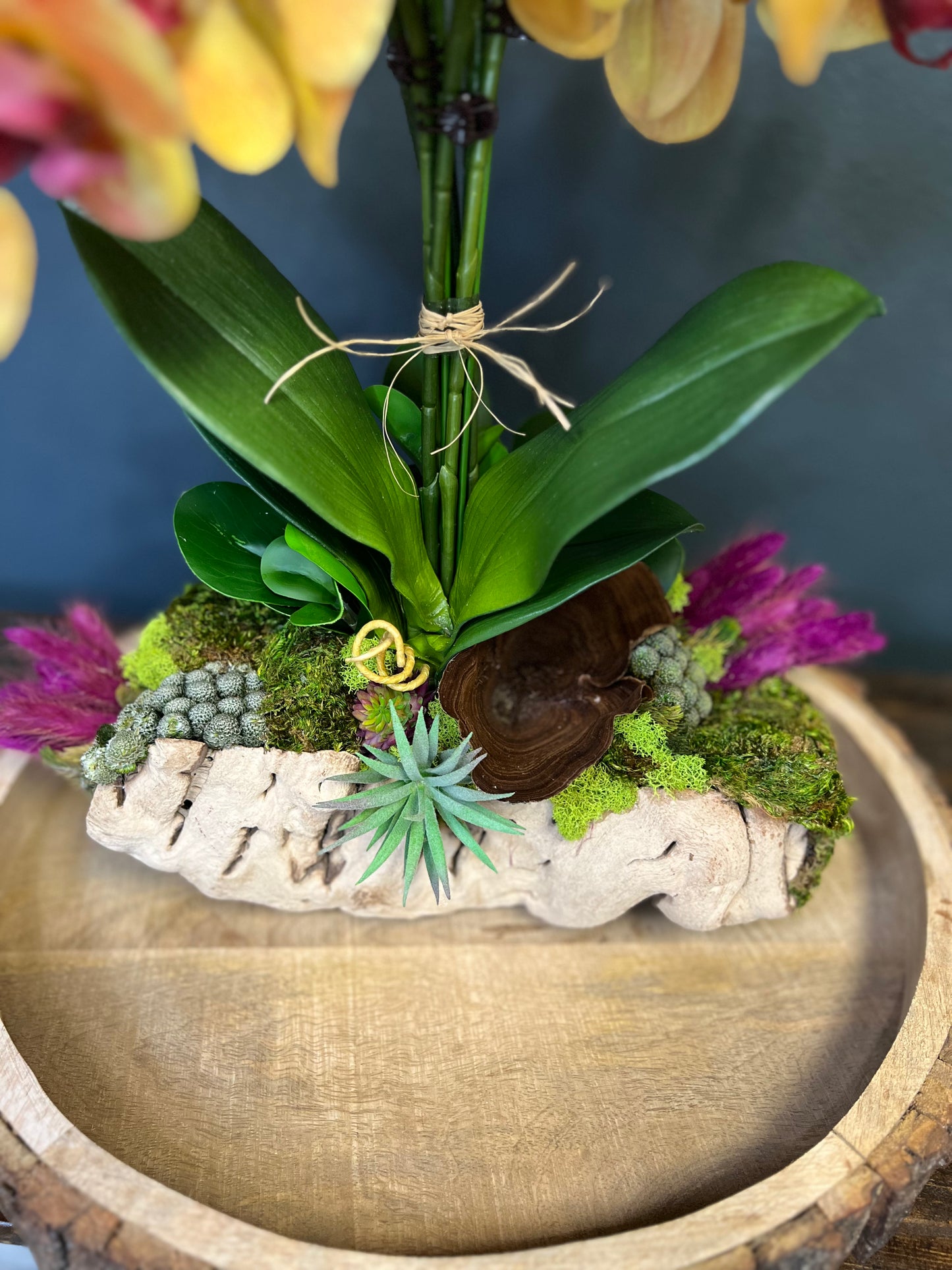 Grapevine & Real Touch Orchid Arrangement
