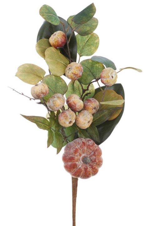 18" Pumpkin/Eucalyptus/Magnolia Leaf Pick