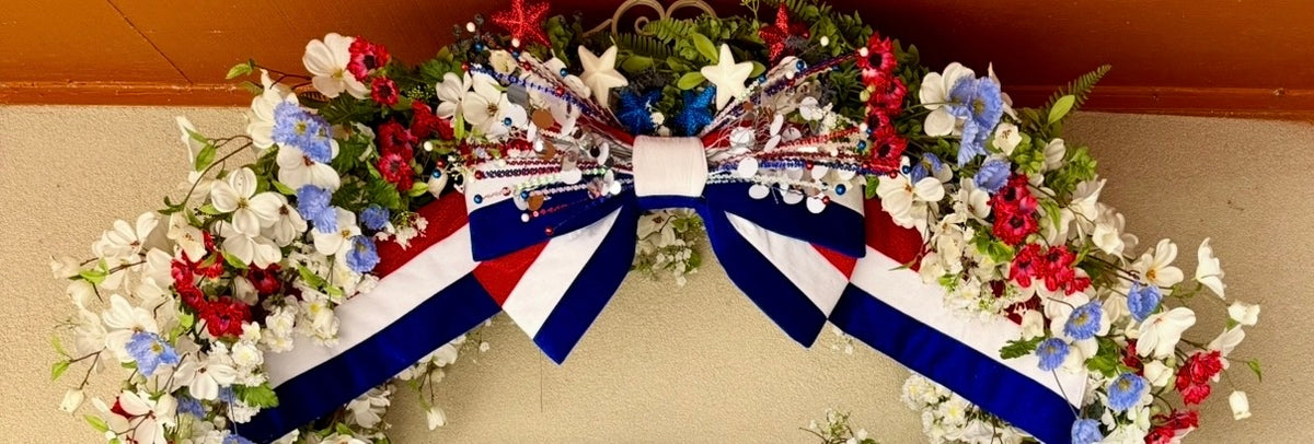 4’ Patriotic Pre Made Outdoor Bow