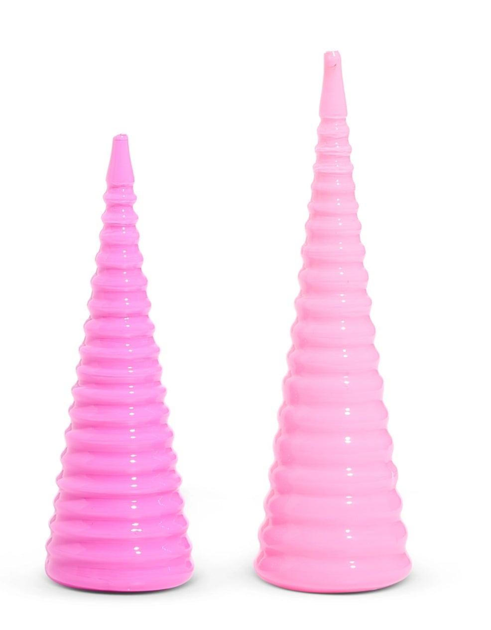 Bright Pink Spiral Trees Set Of 2