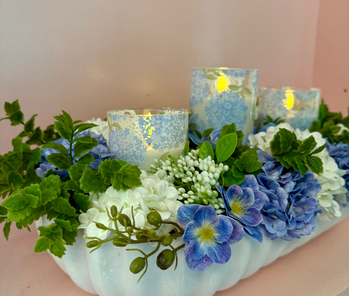 Coastal Hydrangea Centerpiece