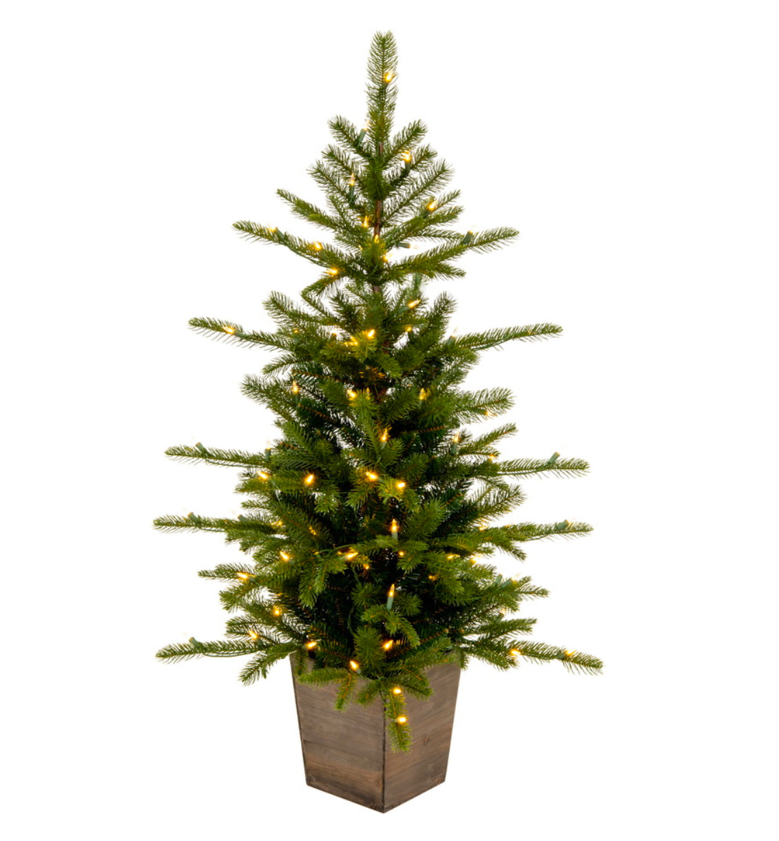 Winston Spruce Artificial Christmas Tree, Dura-Lit® LED Warm White Mini Lights 4' x 30"