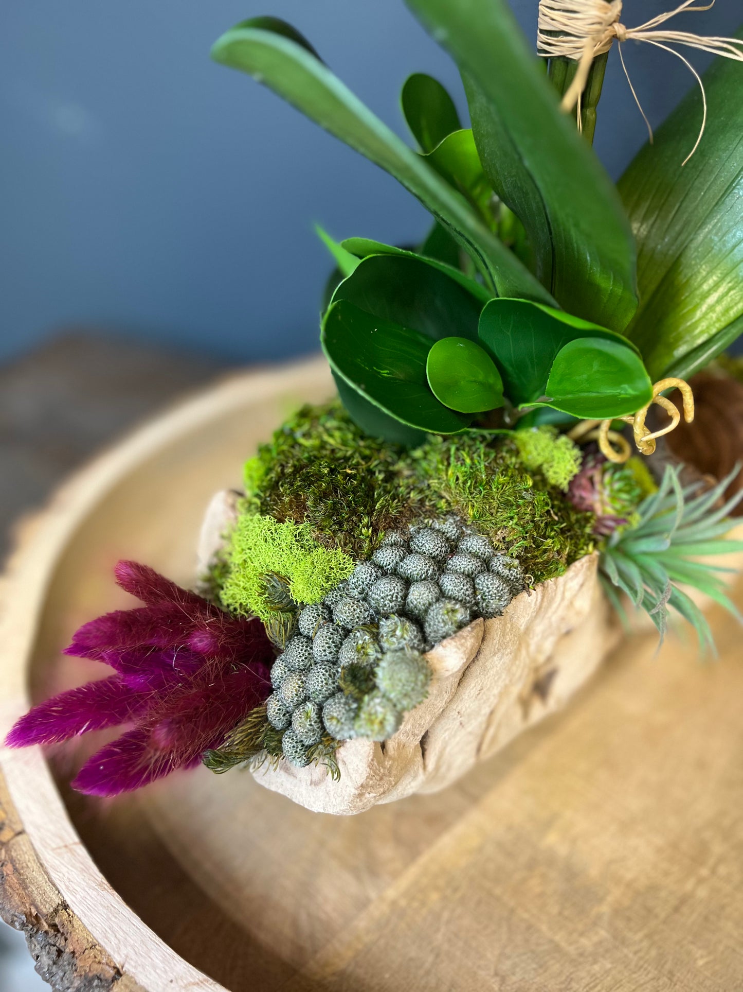 Grapevine & Real Touch Orchid Arrangement