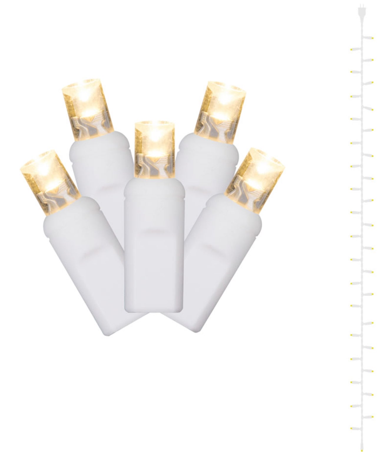 35 Warm White Wide Angle LED Twinkle Curtain Lights