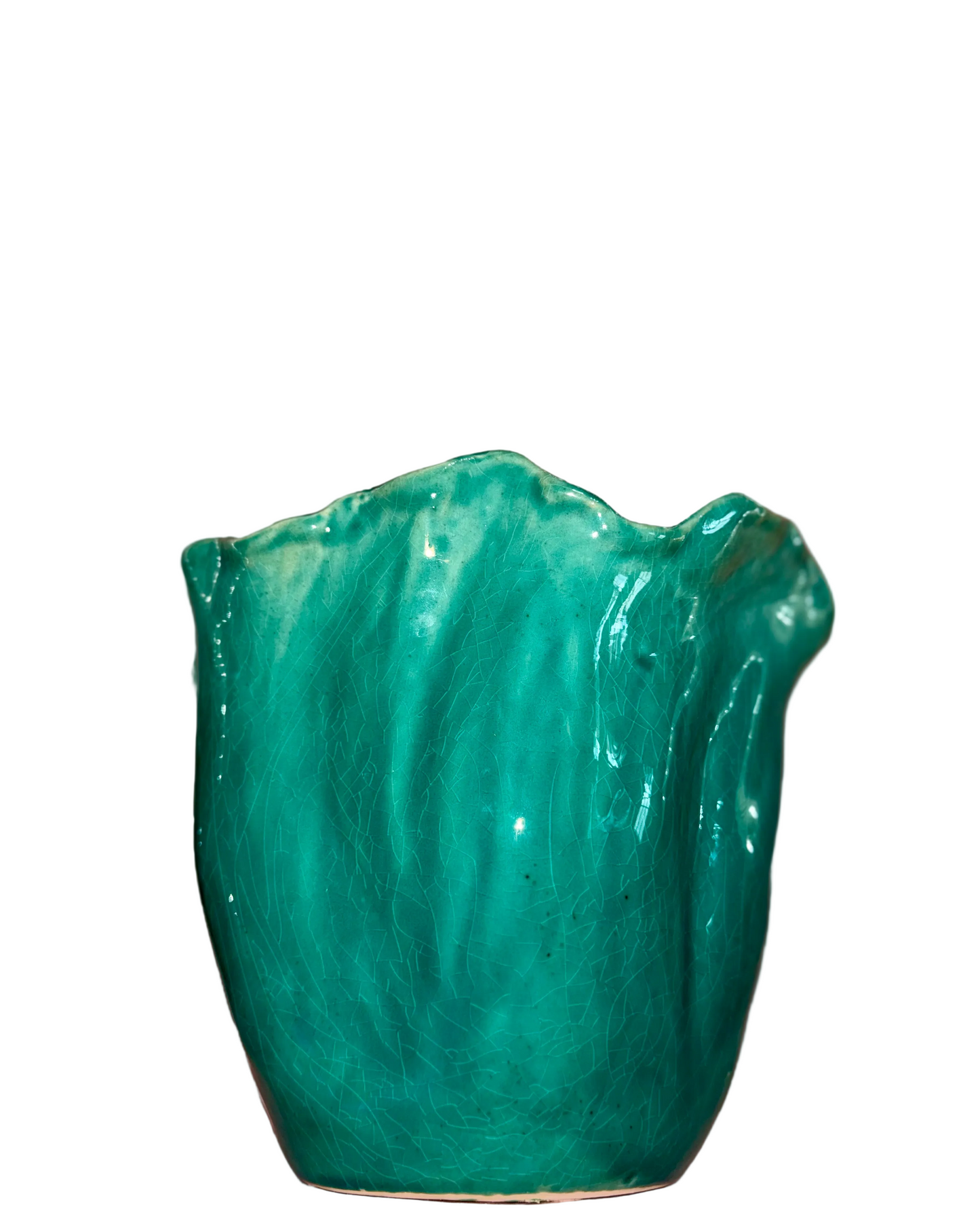Teal Ceramic Planter