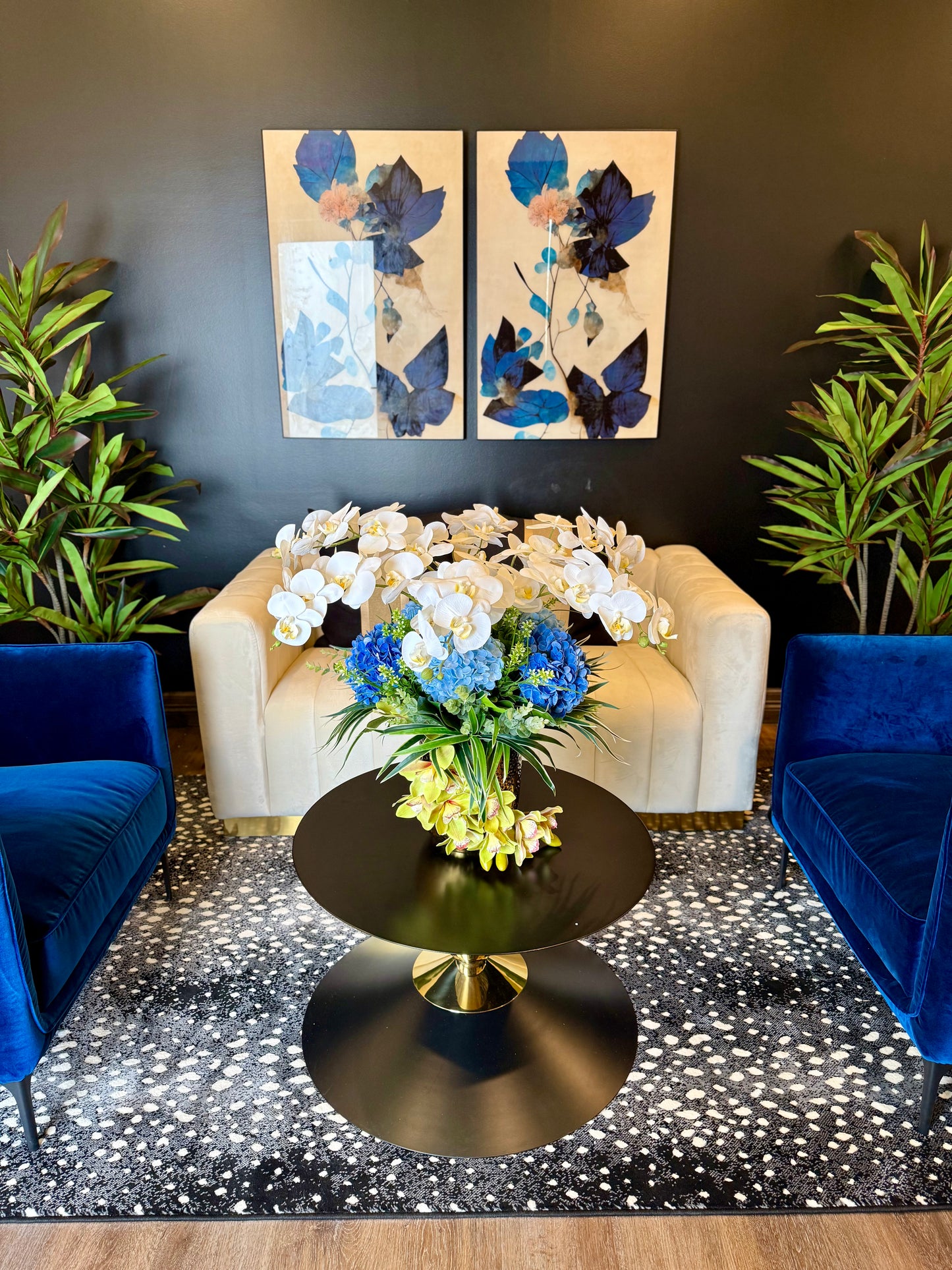 Magnificent Real Touch Orchid and Hydrangea Arrangement