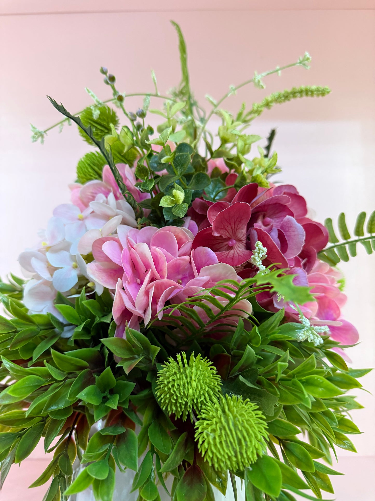 Sweet Pink Hydrangea Arrangement