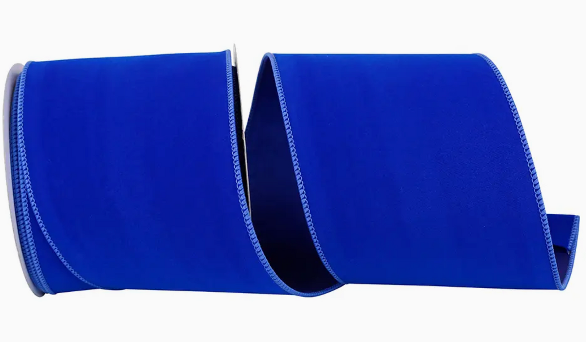 4" ROYAL BLUE VELVET RIBBON