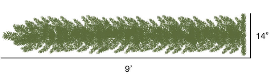 9' x 14" Bangor Mix Garland DuraL 100WW