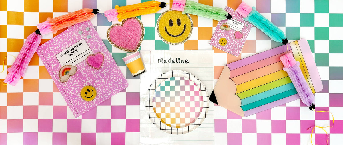 Ombré Checkerboard Disposable Table Runner