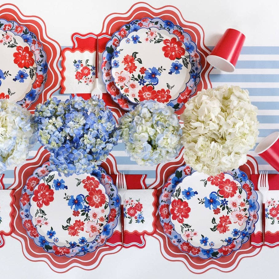 Summer Floral Cocktail Napkins - 16 Per Pack