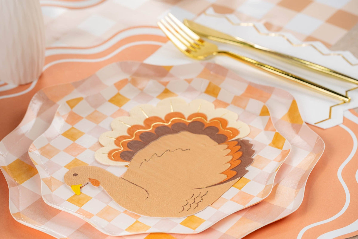 14" Scalloped Paper Placemats - 12 Per Pack