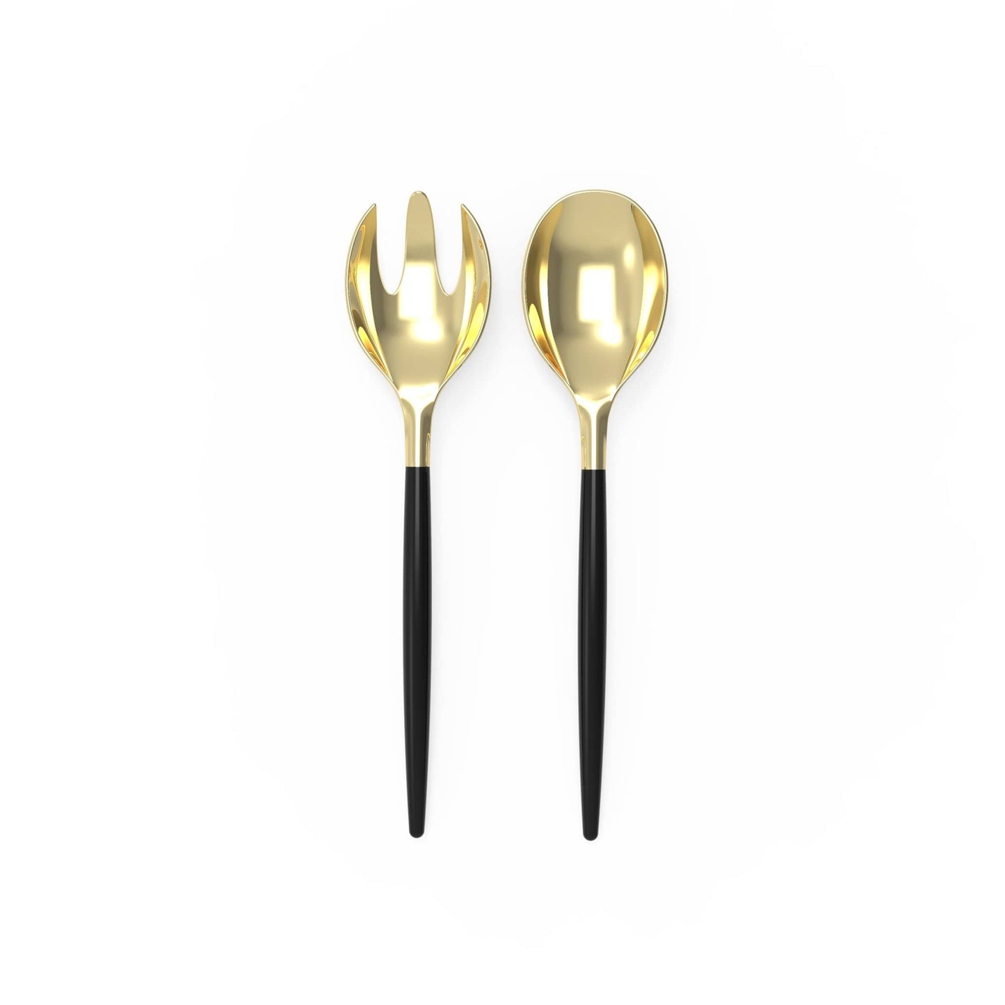Black Gold Plastic Serving Set
