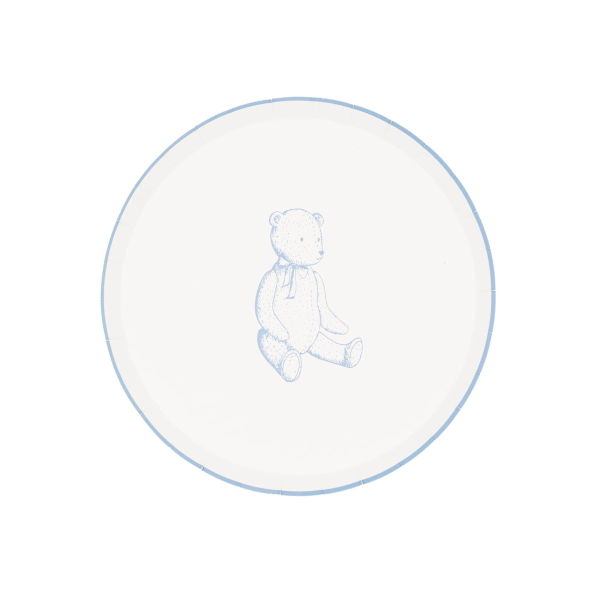8.5" Blue Precious Baby Bear Dessert Plates - 8 Per Pack
