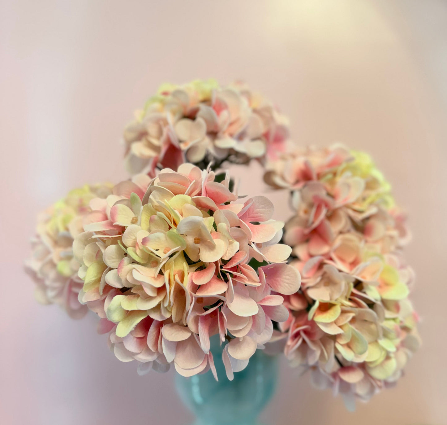 Real Touch Large Bloom Pink Hydrangea Bush