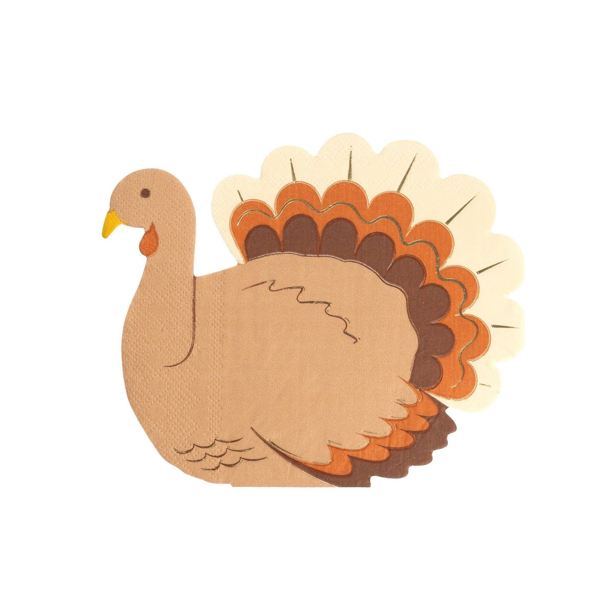 Harvest Turkey Paper Napkins - 16 Per Pack