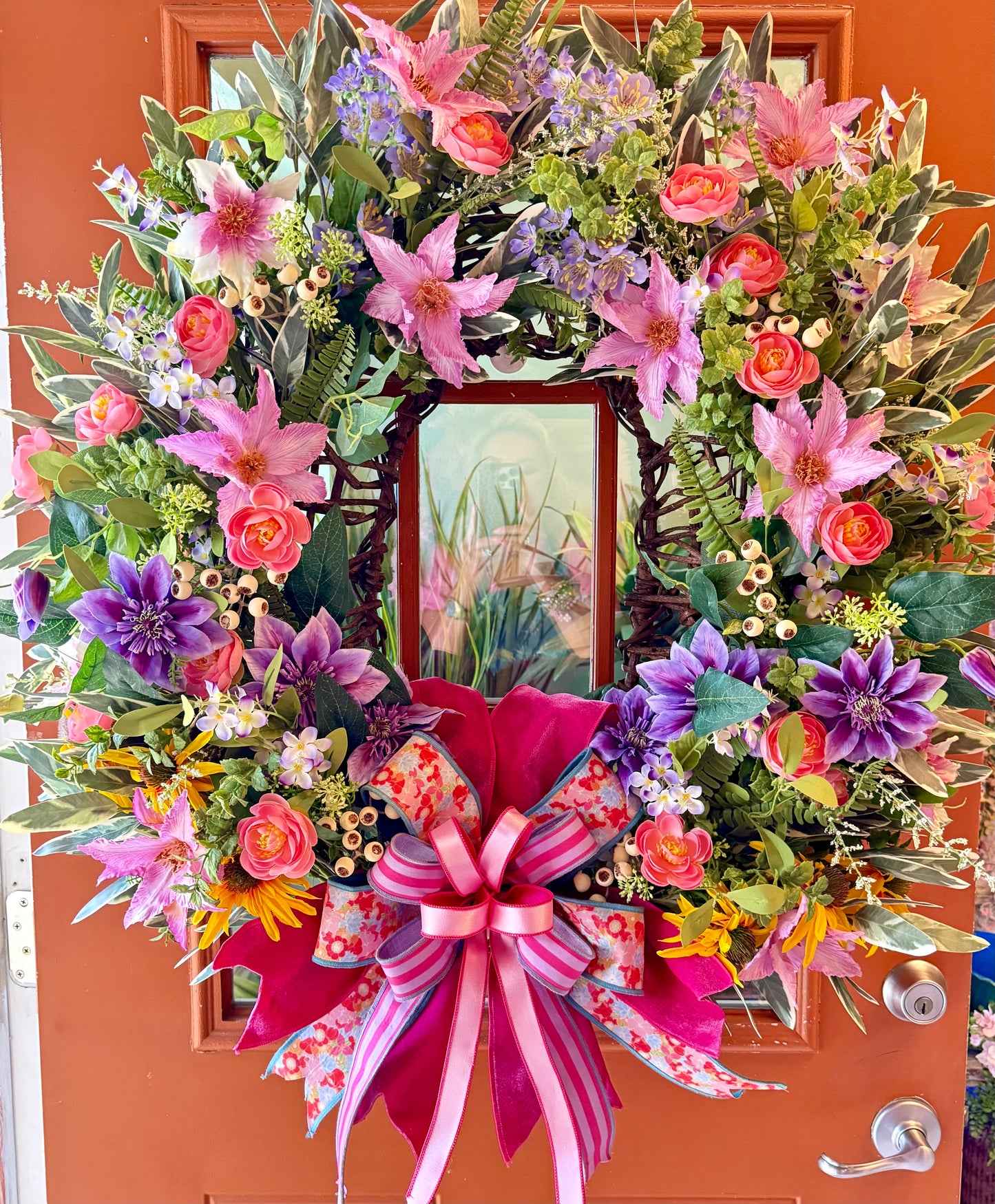 28” Vibrant Floral Wreath