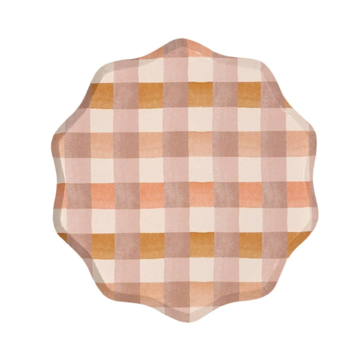 10.5" Harmony Plaid Dinner Paper Plates - 8 Per Pack