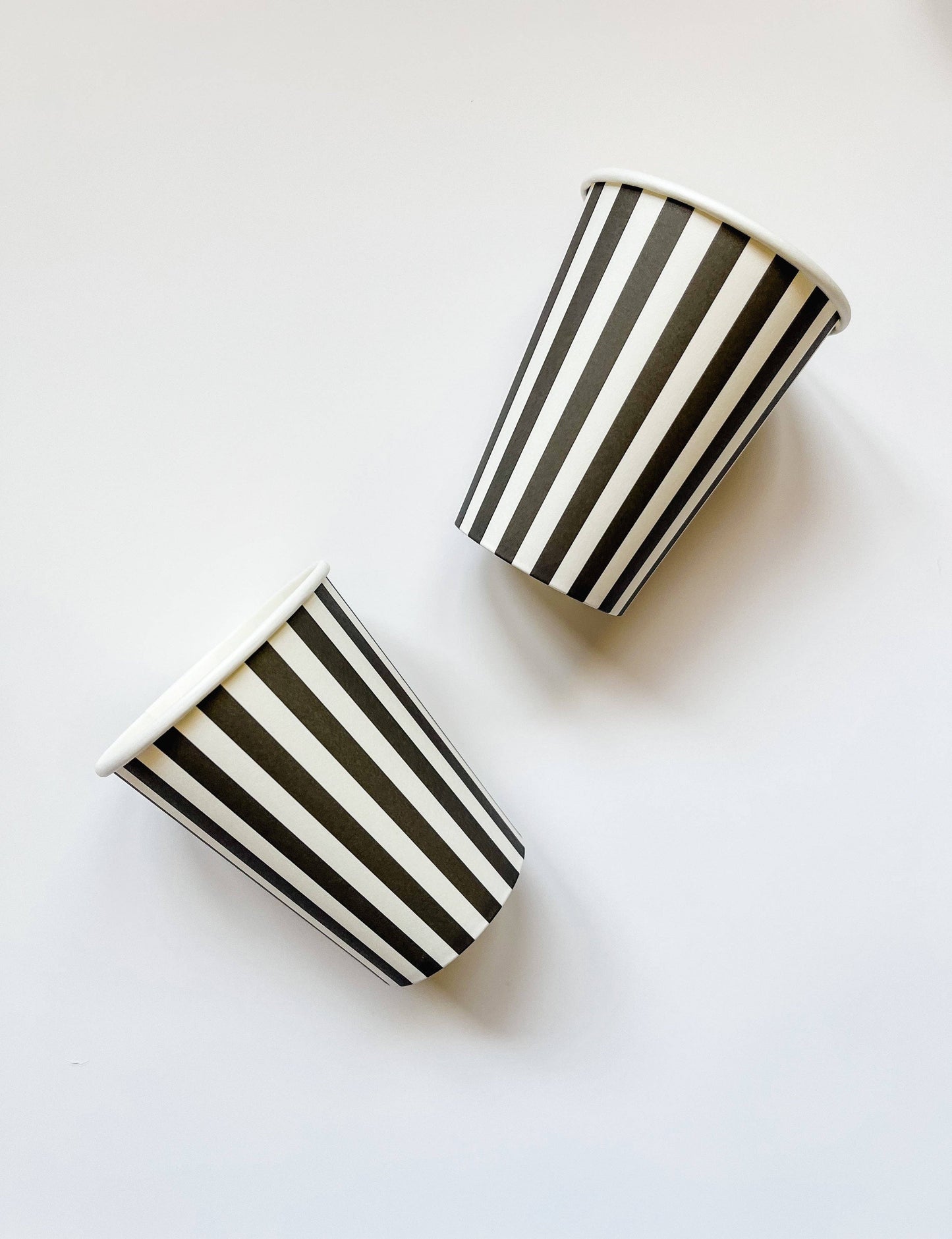 BOO Collection Black & White Striped Cups - 8 Per Pack