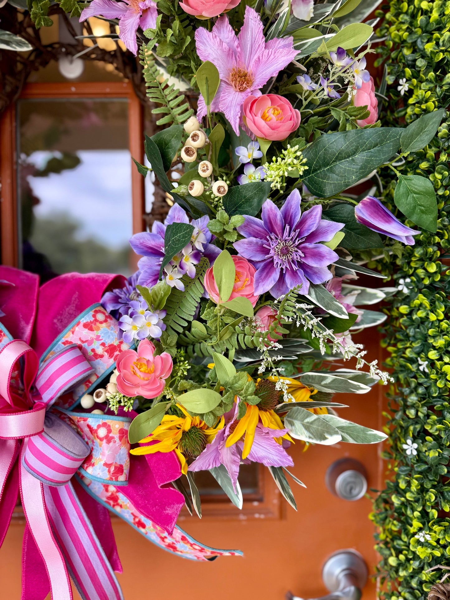 28” Vibrant Floral Wreath