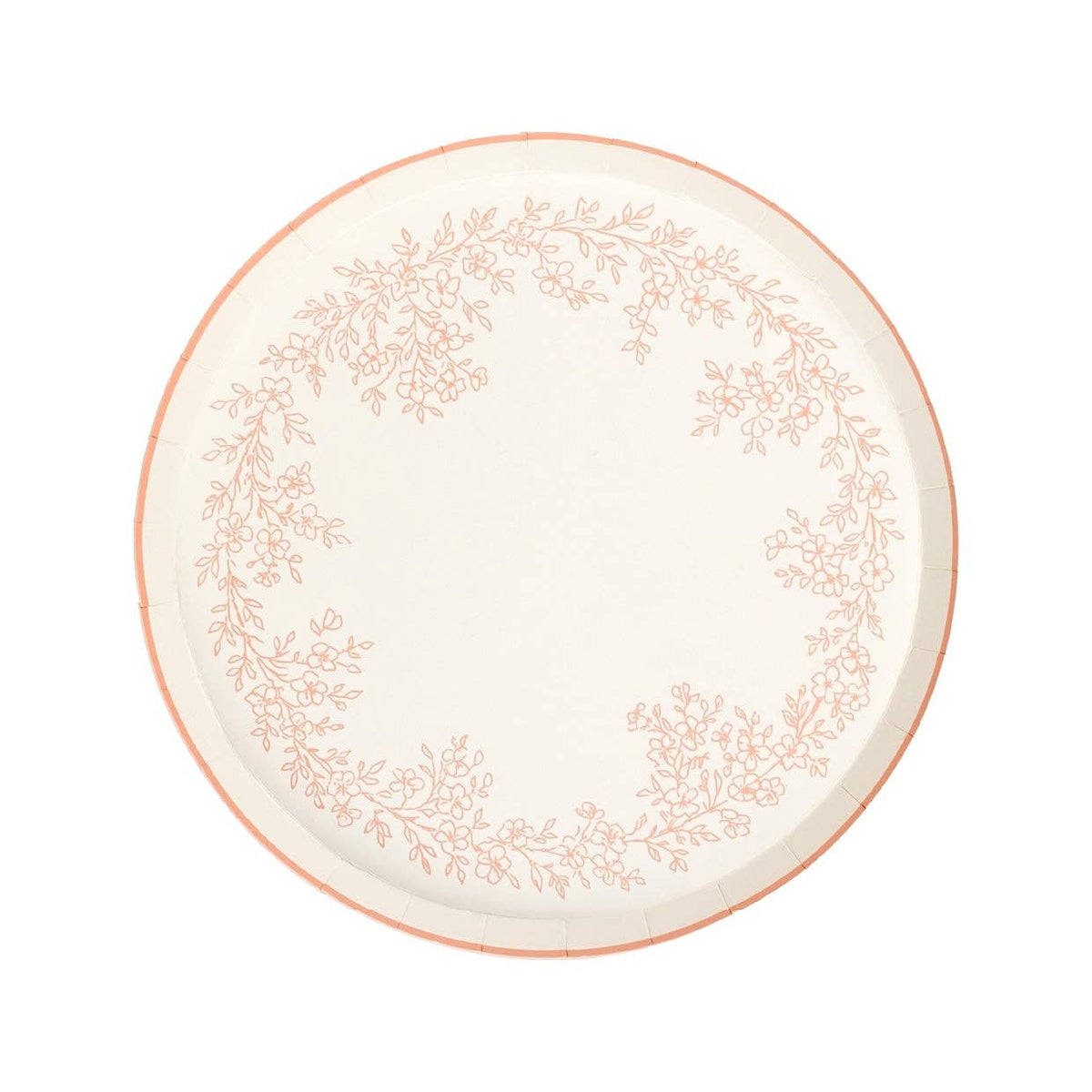 8.5" Pink Floral Elegance Dessert Paper Plates - 8 Per Pack