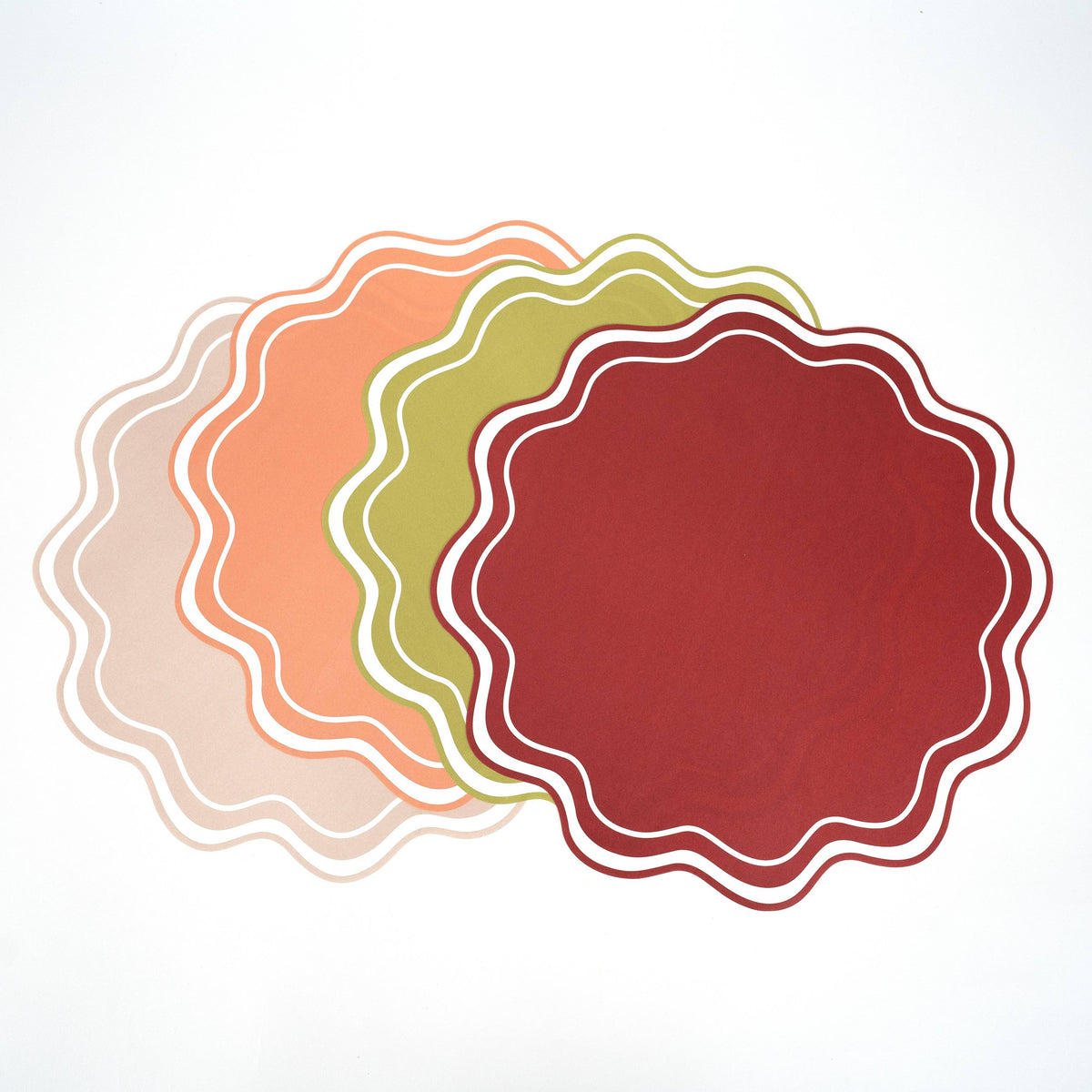 14" Scalloped Paper Placemats - 12 Per Pack