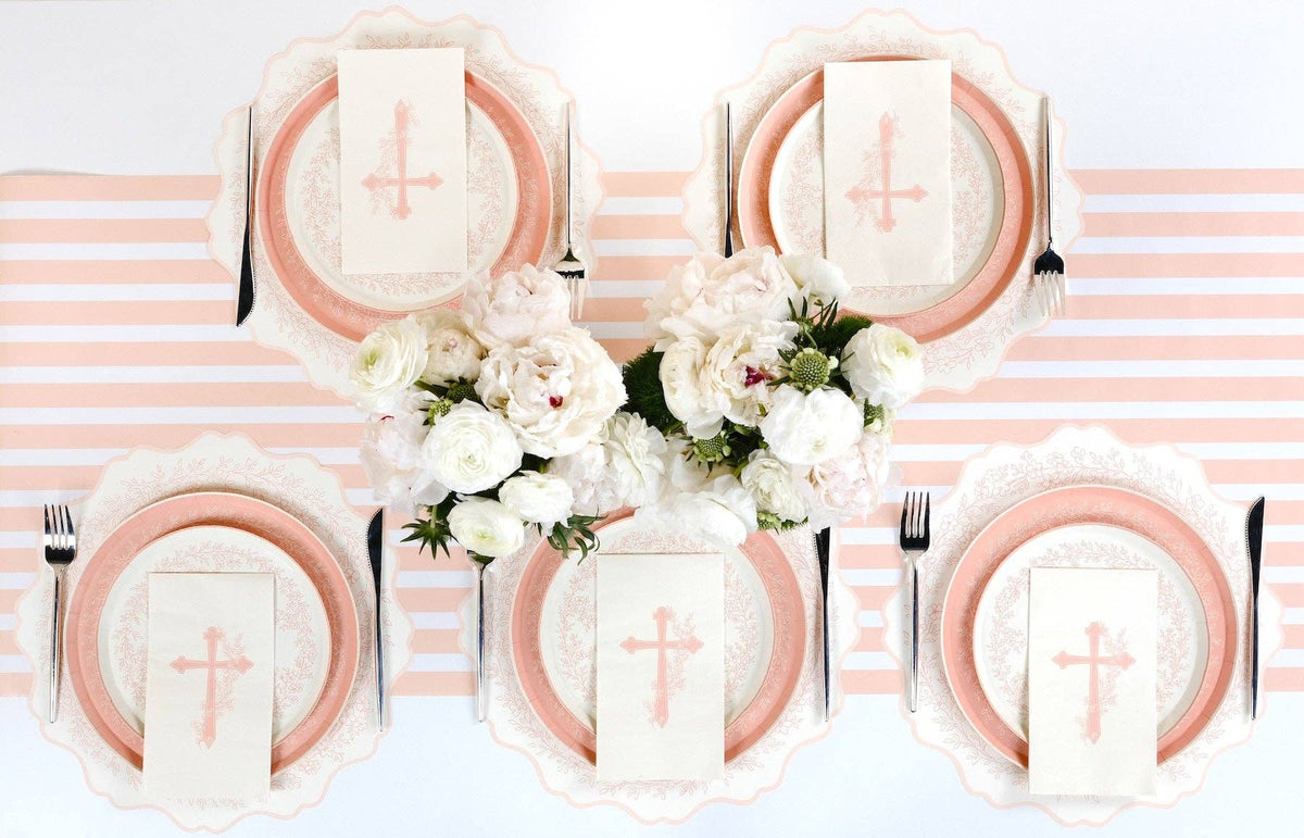 Cross Floral Elegance Guest Towels - 16 Per Pack