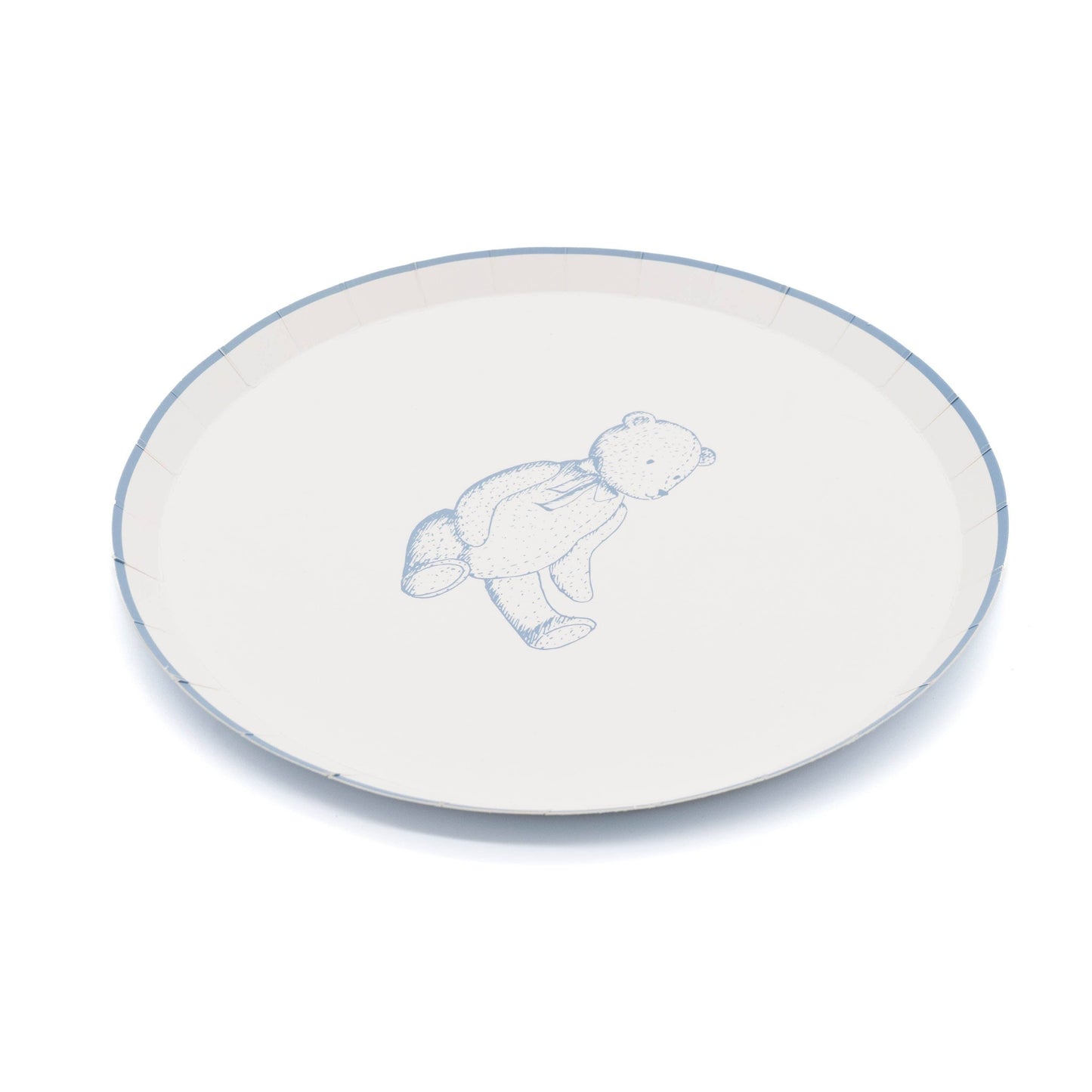 8.5" Blue Precious Baby Bear Dessert Plates - 8 Per Pack