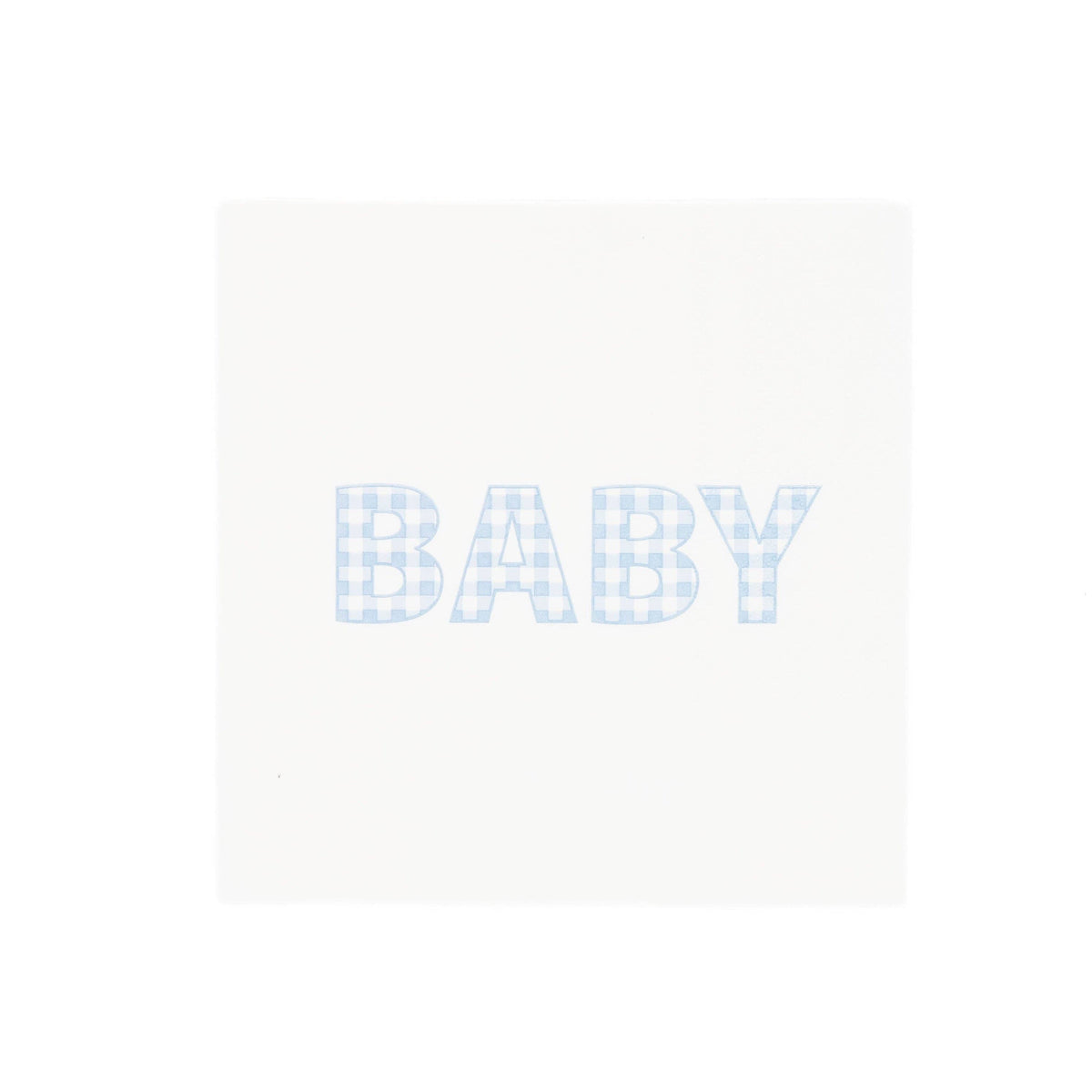 Blue Gingham Precious Baby Cocktail Paper Napkins - 16 Per Pack
