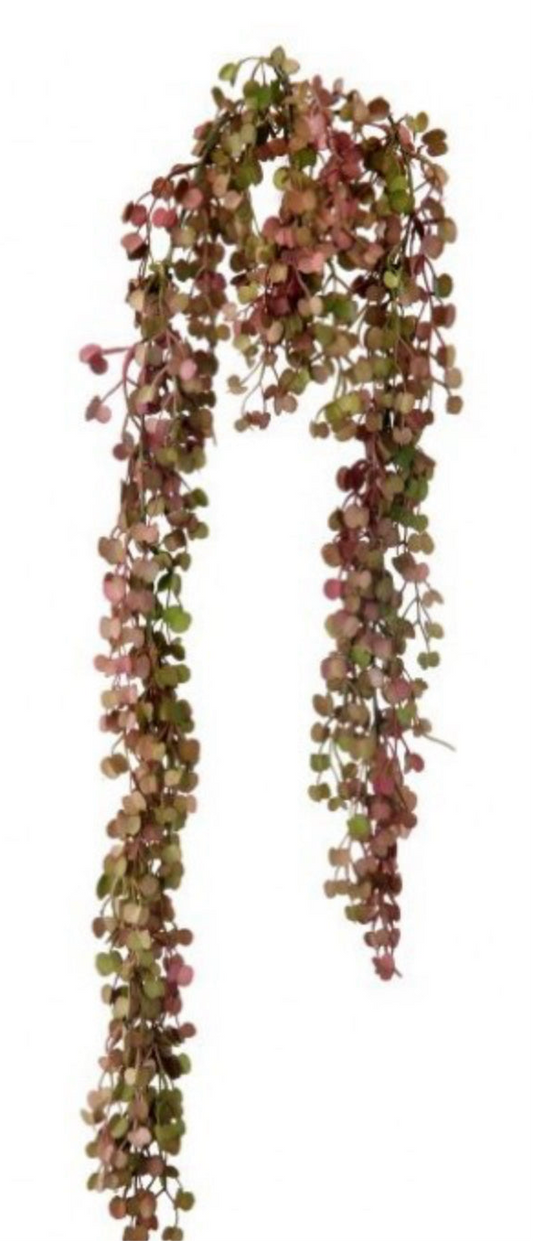 Natural Touch Button Leaf Hanging Bush