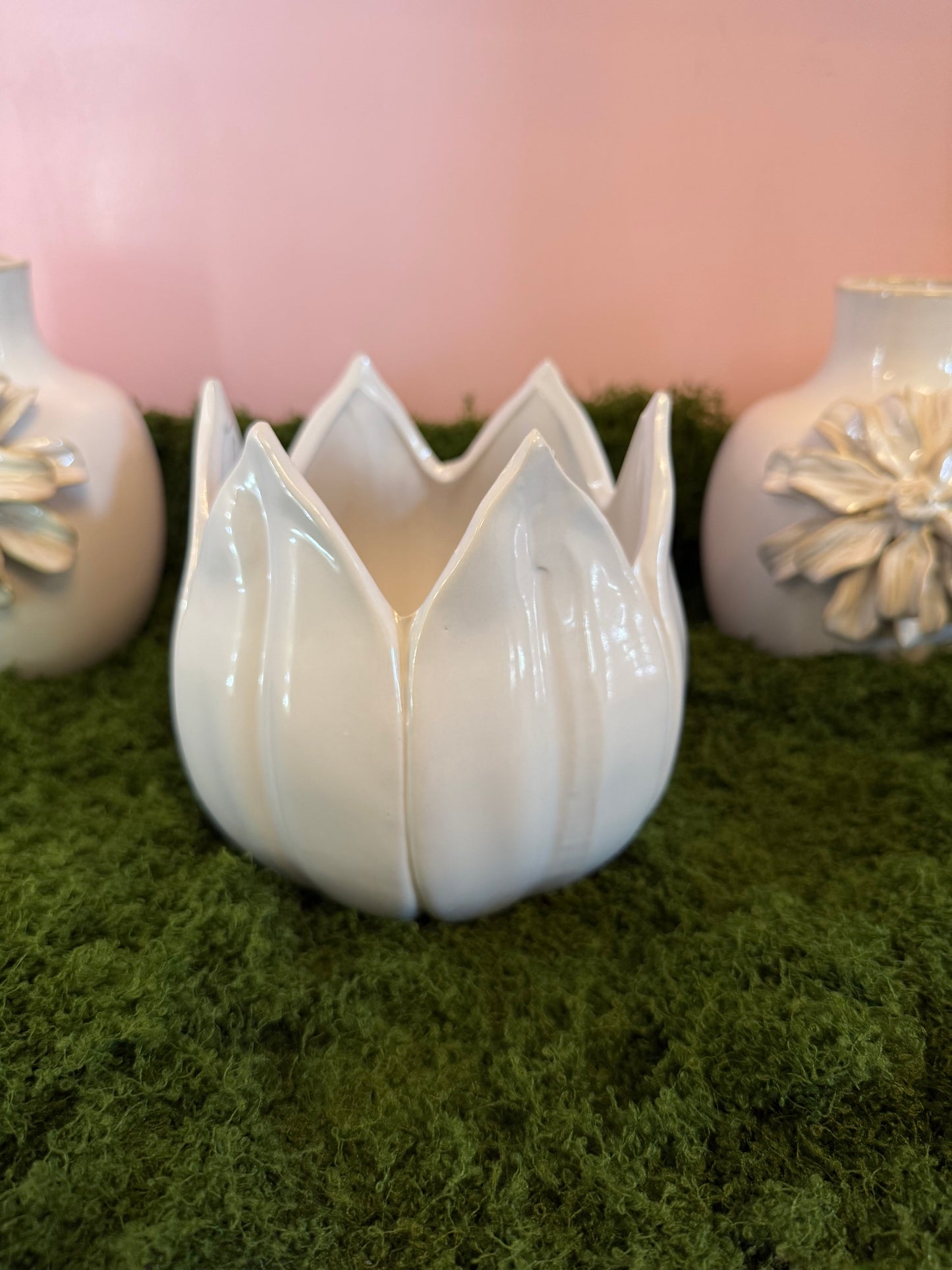 Small Tulip Shaped Ceramic Vase