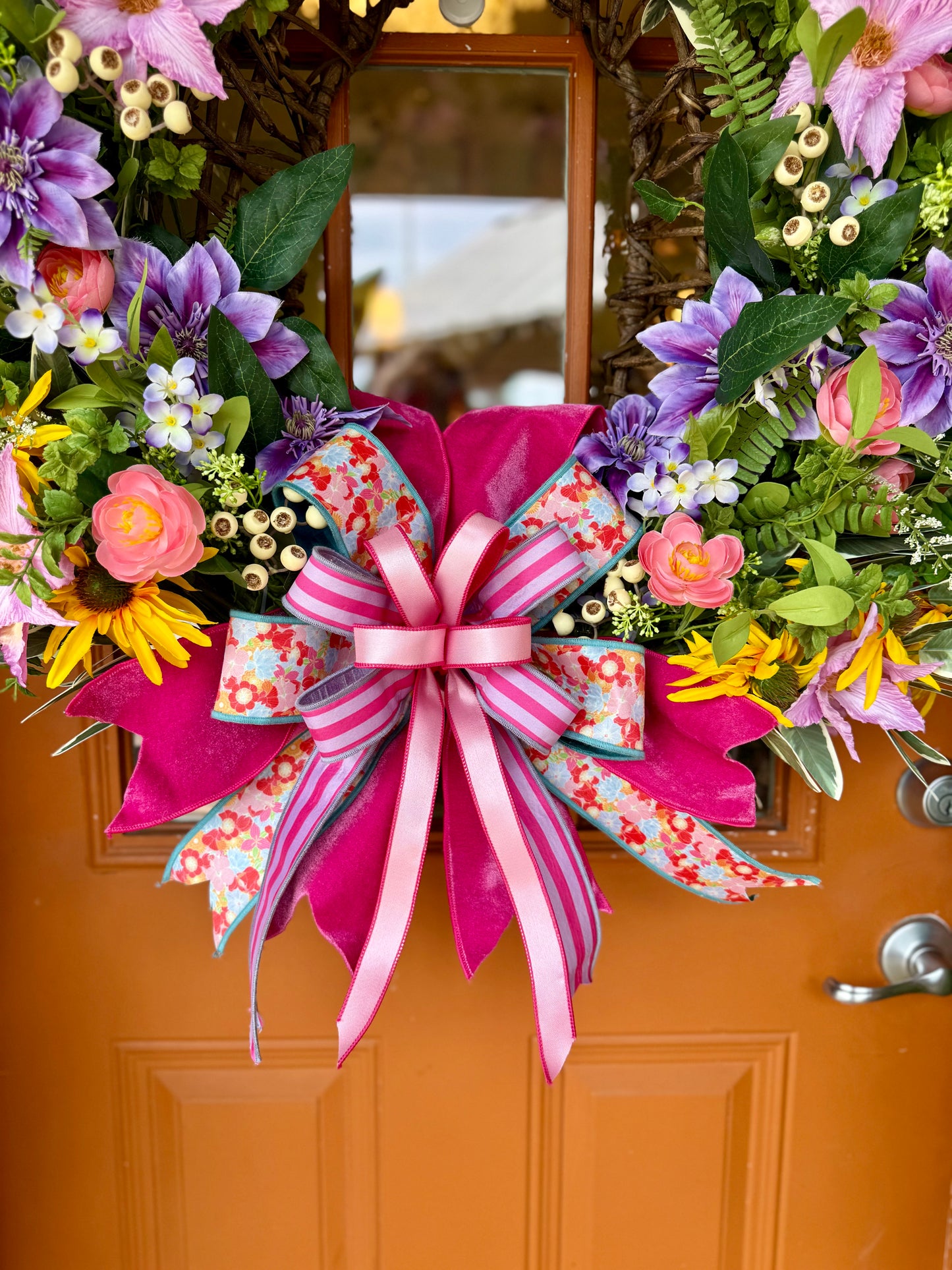 28” Vibrant Floral Wreath
