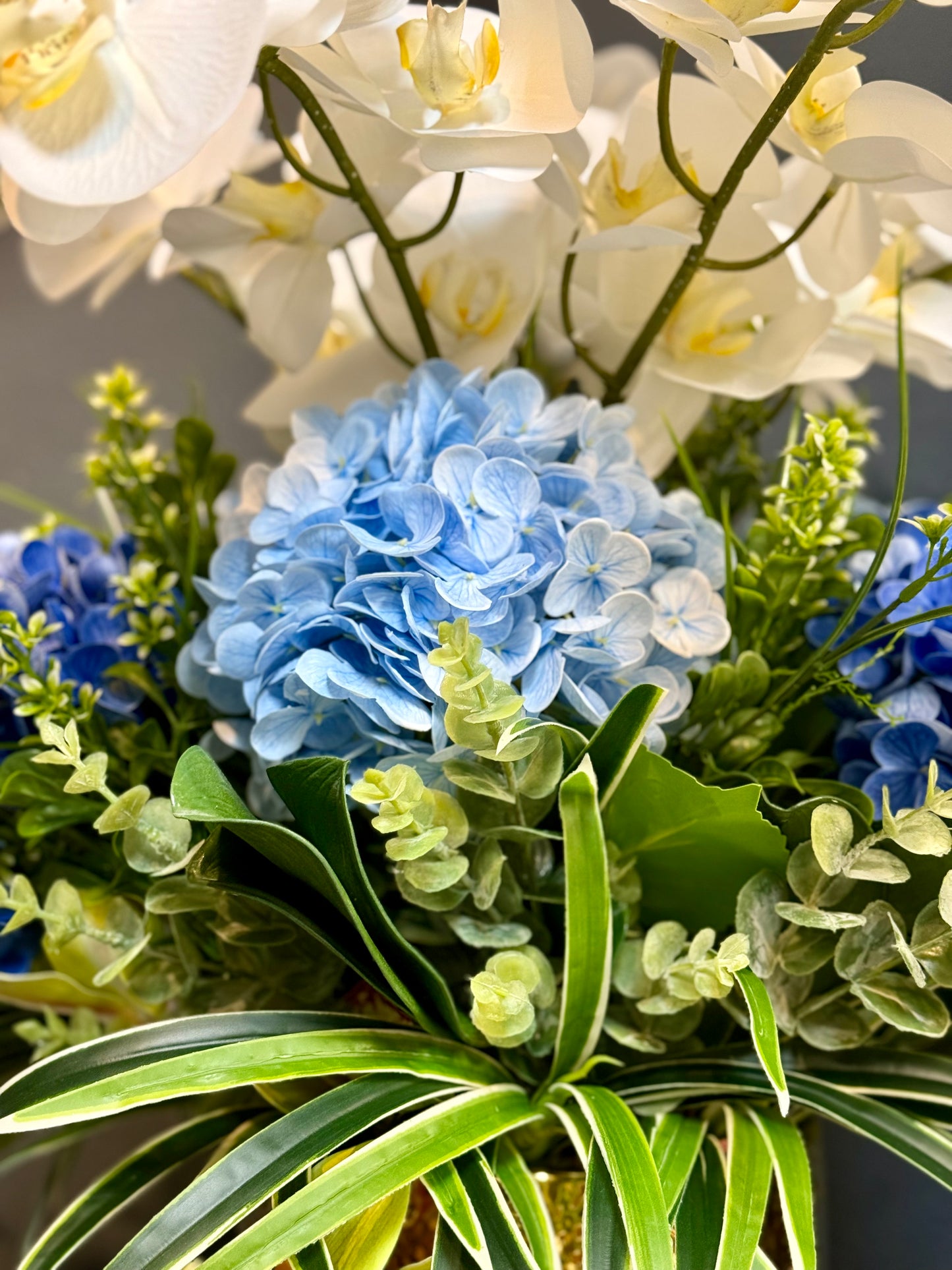Magnificent Real Touch Orchid and Hydrangea Arrangement