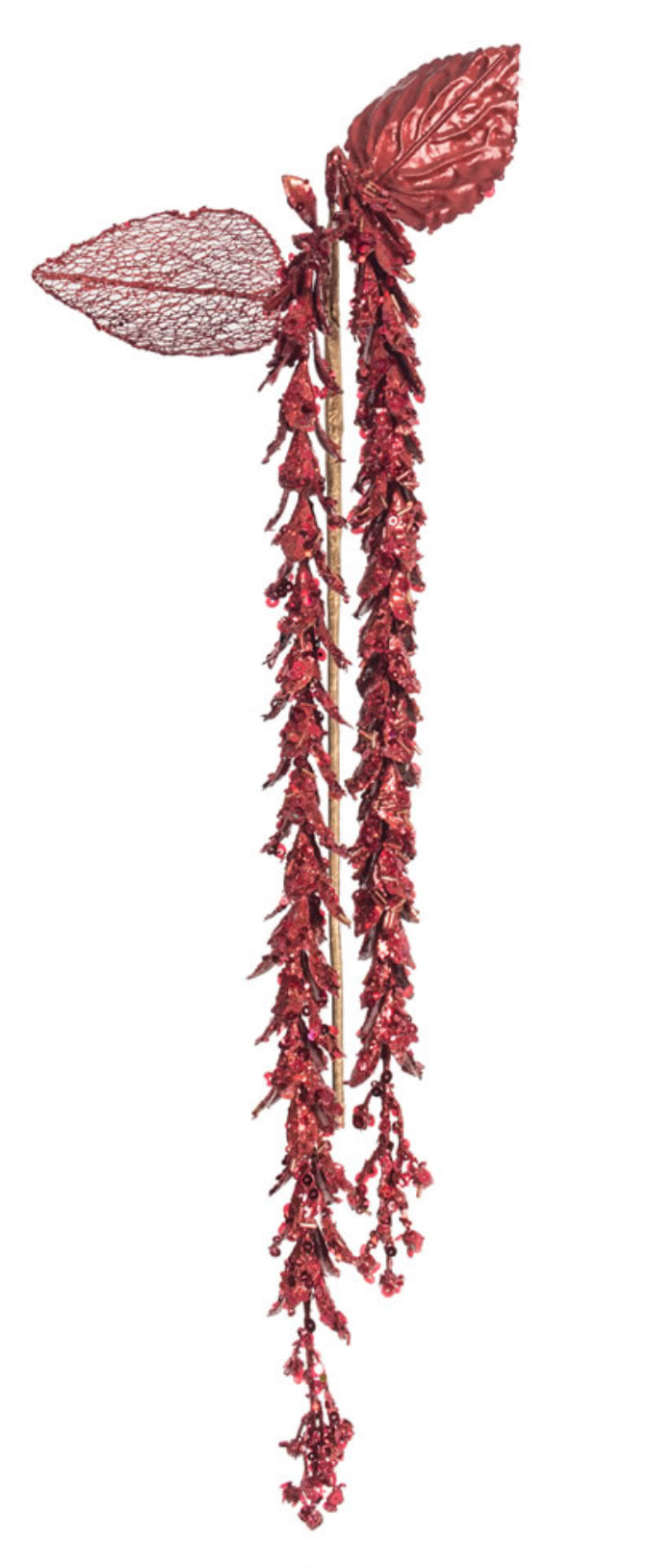Pearl Hanging Lupin Artificial Christmas Spray