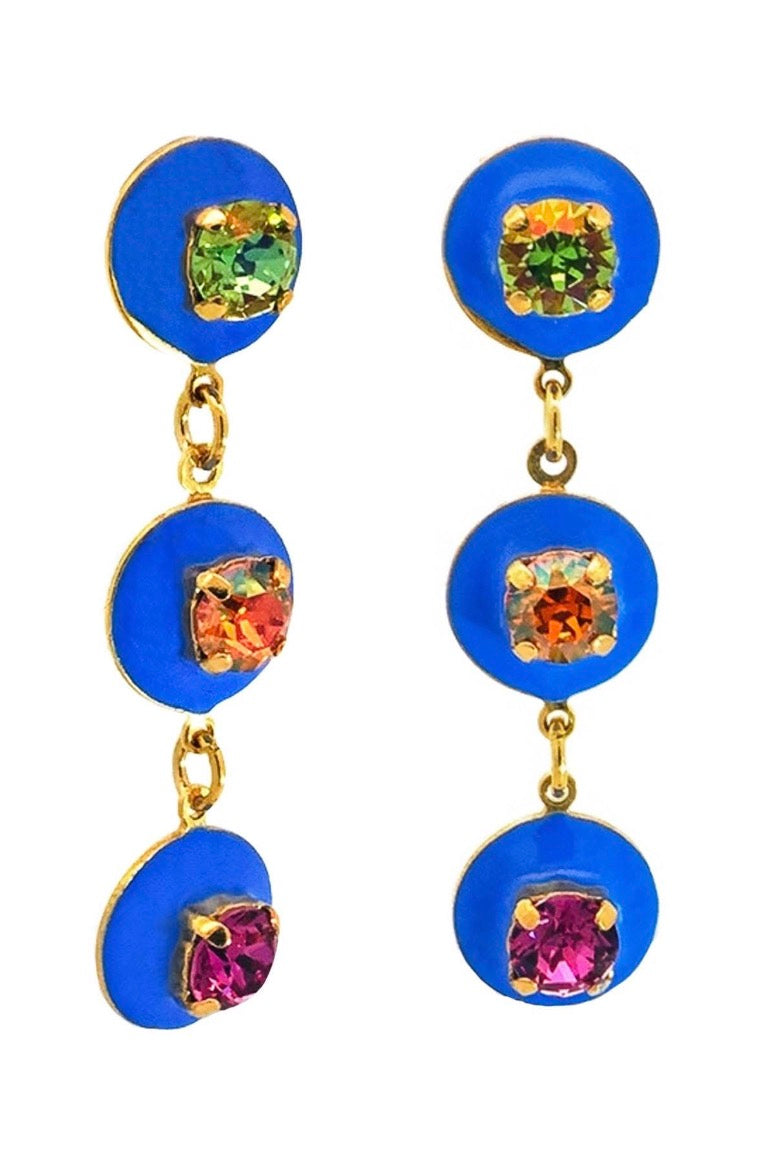 Mini Janie Earrings-Blue