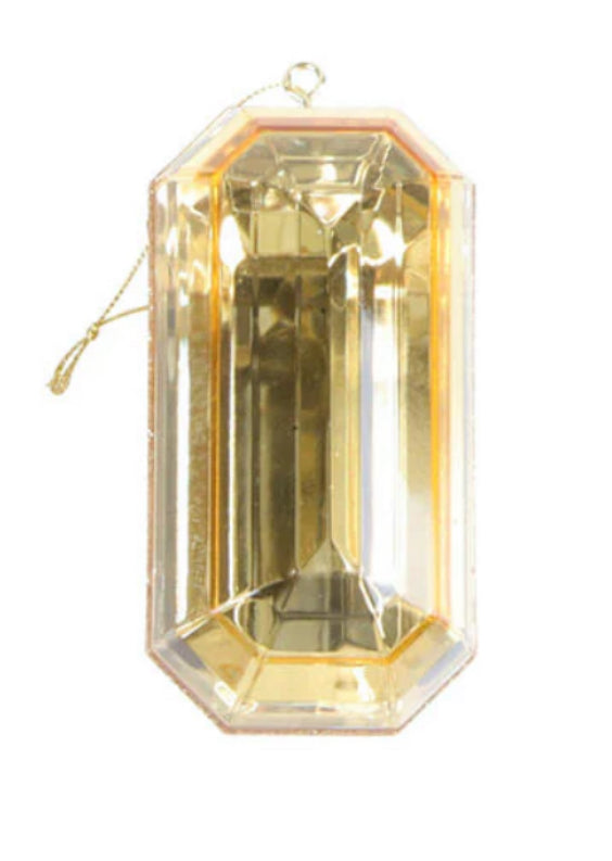 4-5” Gold Acrylic Precious Gem Ornaments