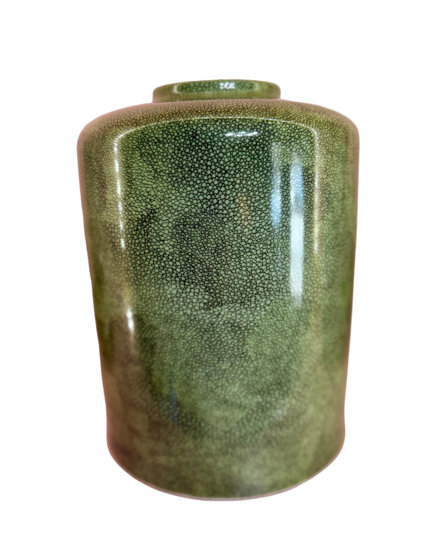 Shagreen Glazed Ceramic Jar