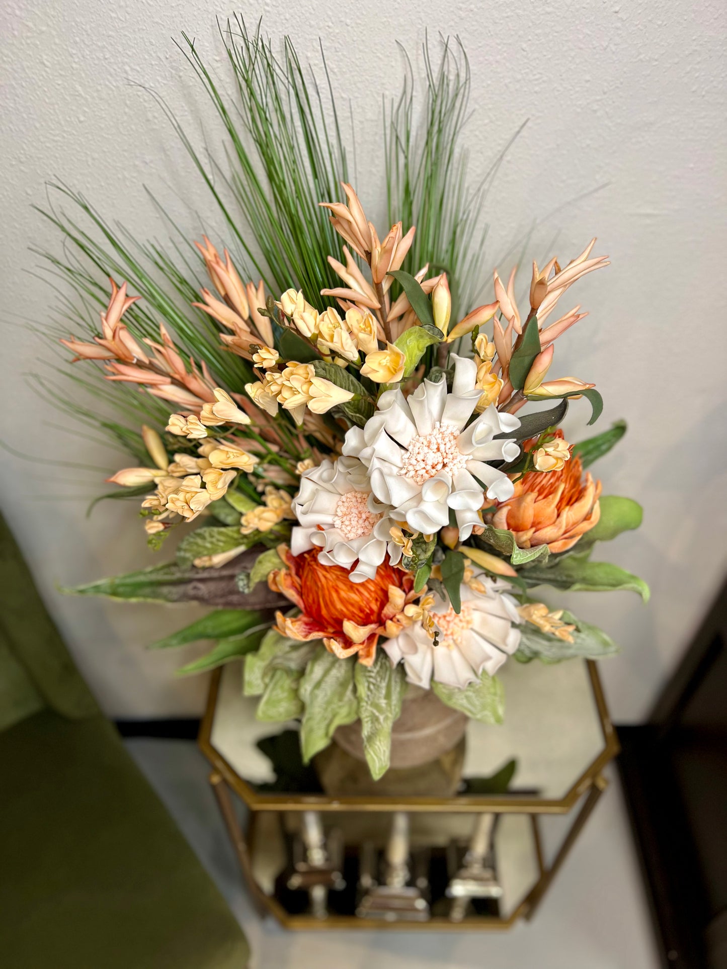 King Protea Sunset Orange Arrangement