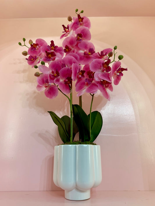 Vibrant Real Touch Orchid Centerpiece