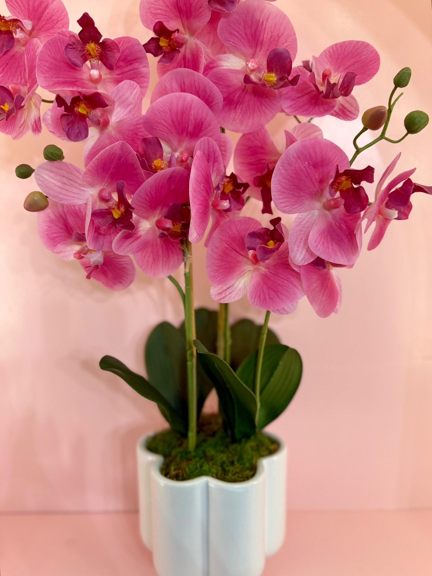 Vibrant Real Touch Orchid Centerpiece