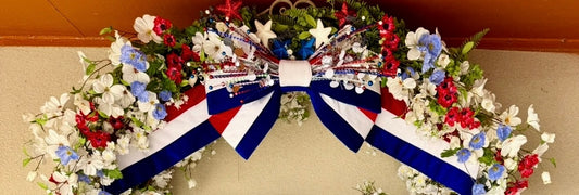 4’ Patriotic Pre Made Outdoor Bow