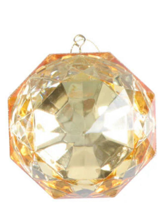 4-5” Gold Acrylic Precious Gem Ornaments